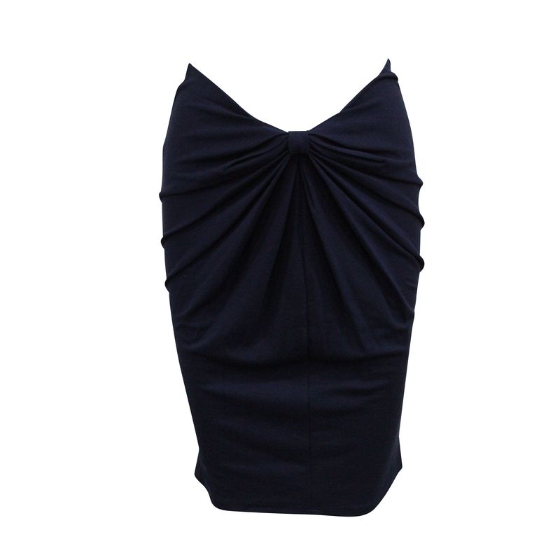Emporio Armani Ruched Midi Skirt In Purple Viscose